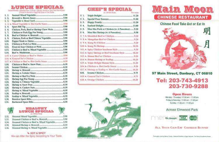 Main Moon Restaurant - Danbury, CT