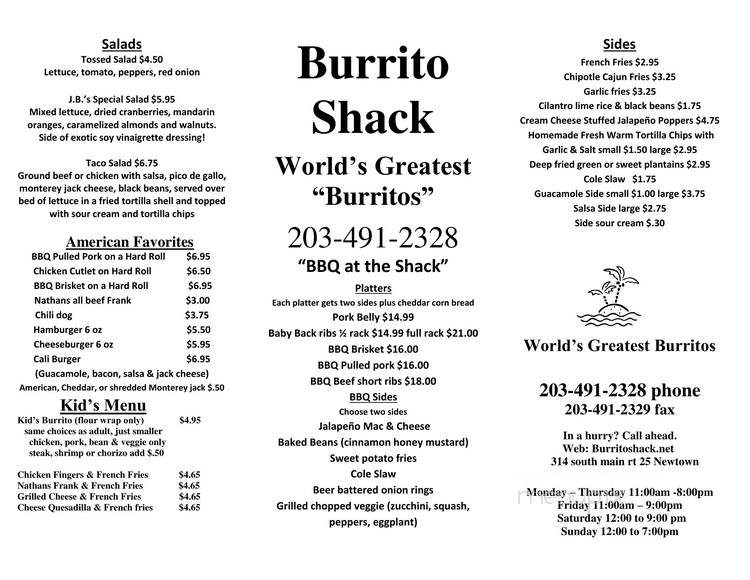 The Burrito Shack - Newtown, CT