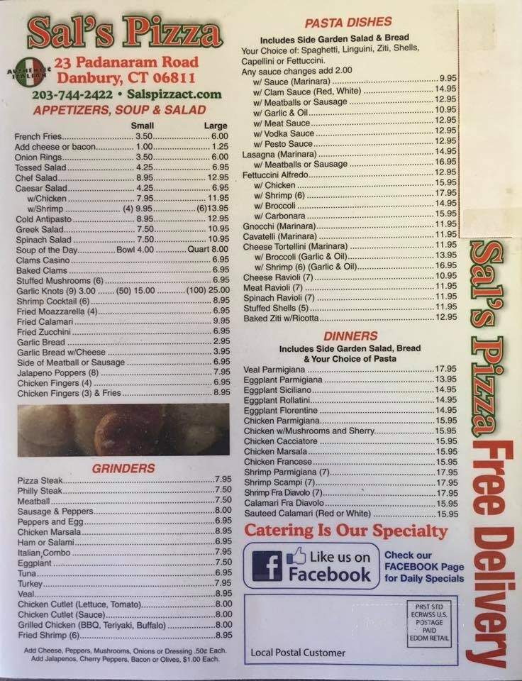 Sal's Pizza Restaurant - Danbury, CT