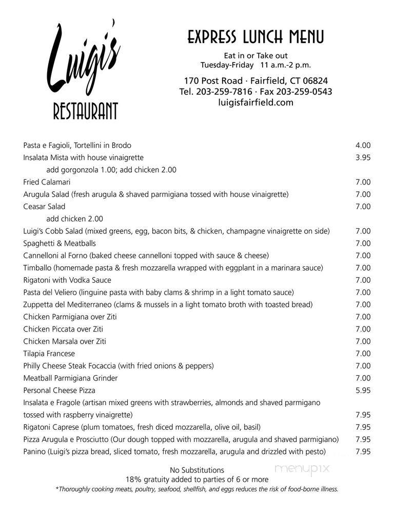 Luigi's Restaurant - Fairfield, CT