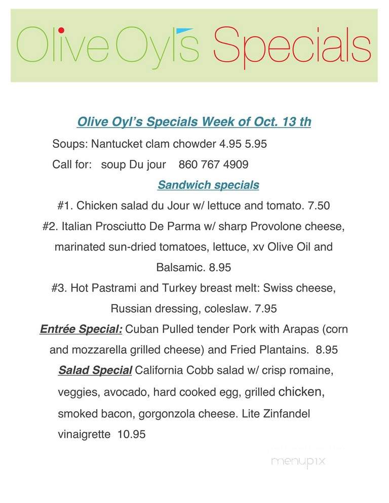 Olive Oyl's Carry Out Cuisine - Essex, CT