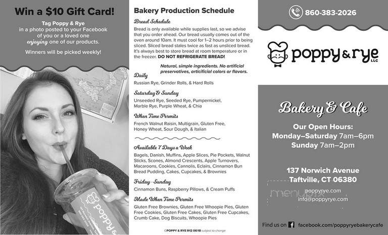 Poppy and Rye Bakery Cafe - Norwich, CT