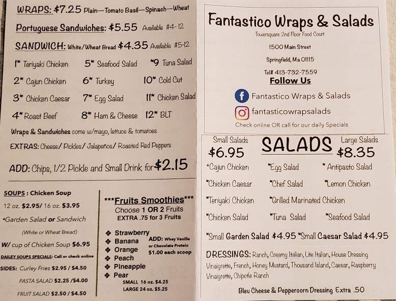 Fantastico Wraps & Salads - Springfield, MA