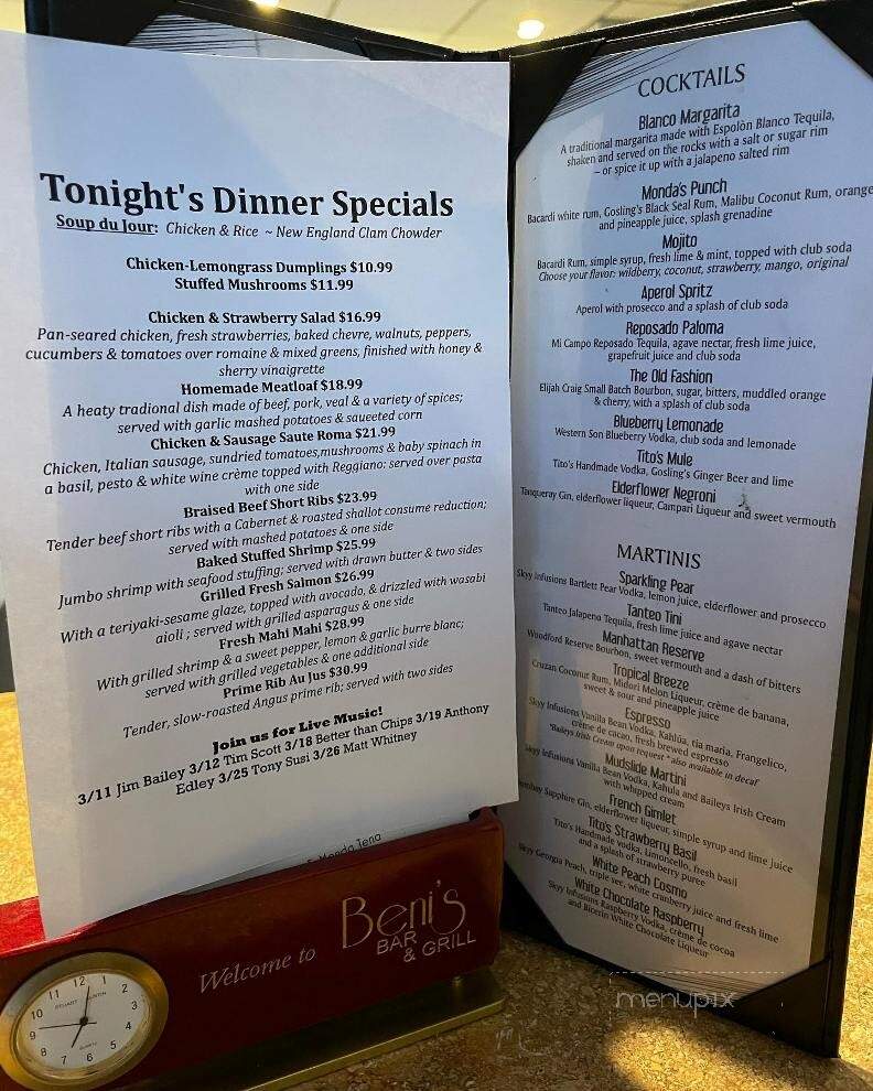 Beni's Restaurant Bar and Grill - Vernon, CT