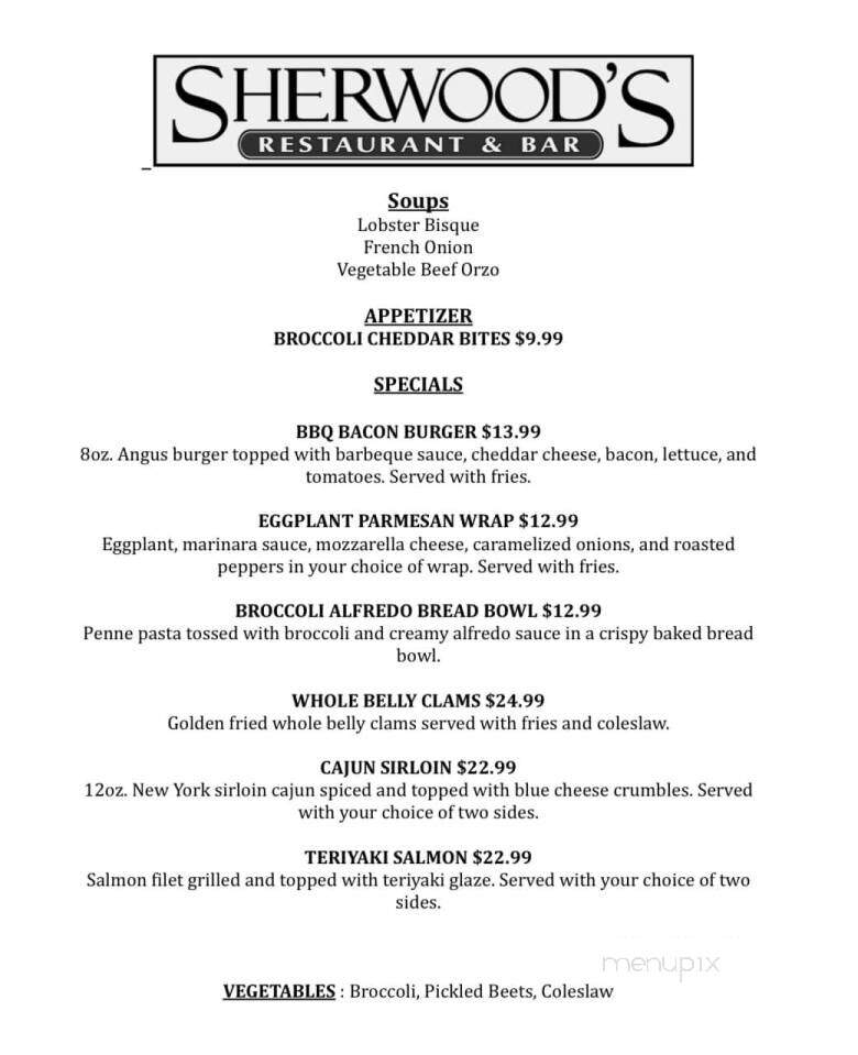 Sherwood's Restaurant & Bar - Woodstock, CT