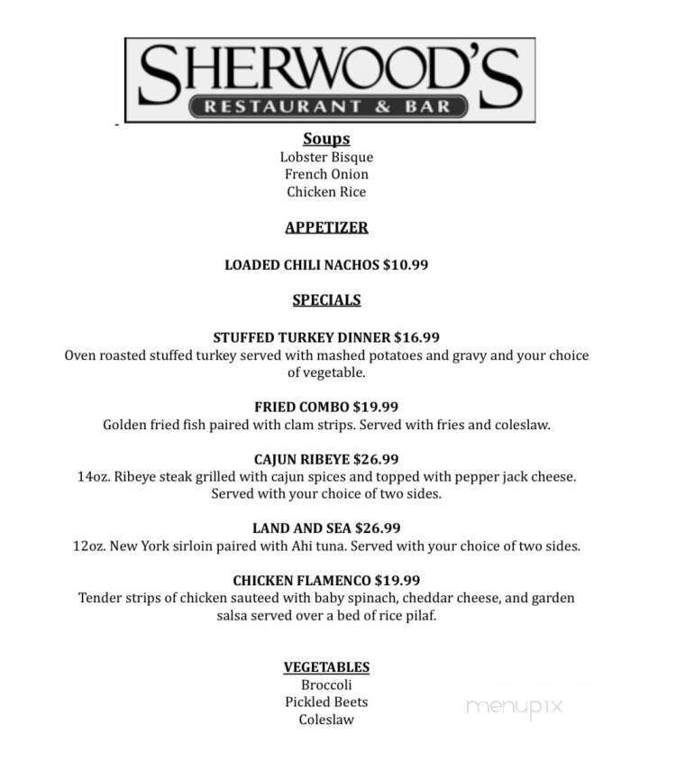 Sherwood's Restaurant & Bar - Woodstock, CT