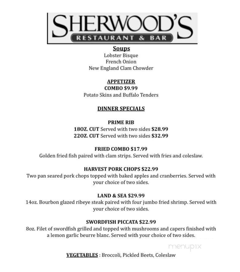 Sherwood's Restaurant & Bar - Woodstock, CT