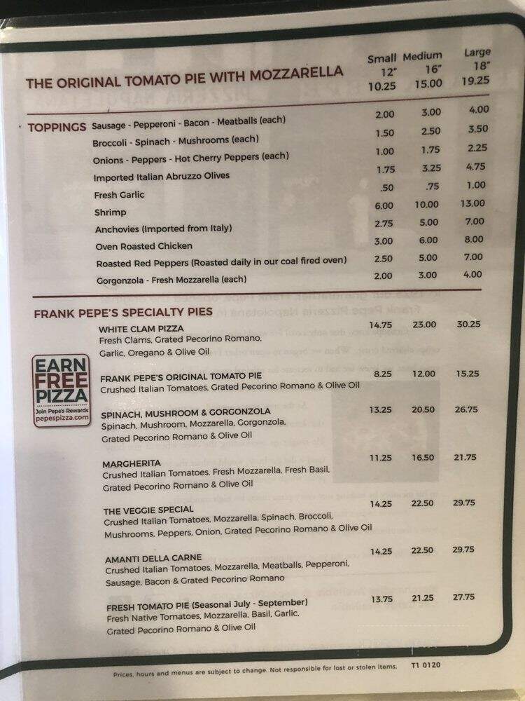 Frank Pepe Pizzeria - Danbury, CT