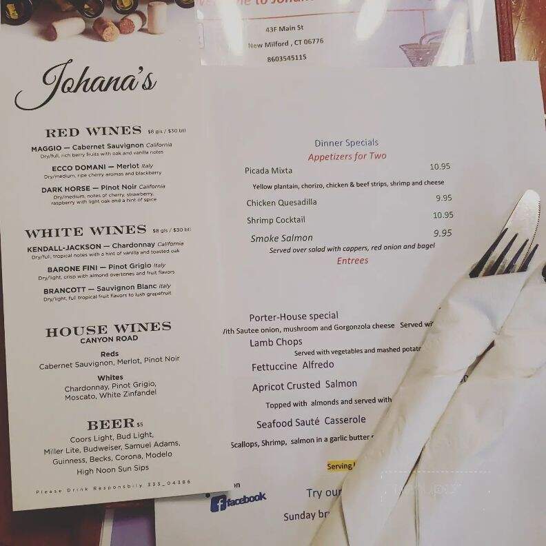 Johannas Restaurant - New Milford, CT