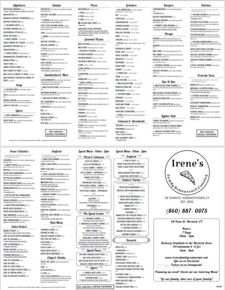 Irene's Family Restaurant - Norwich, CT