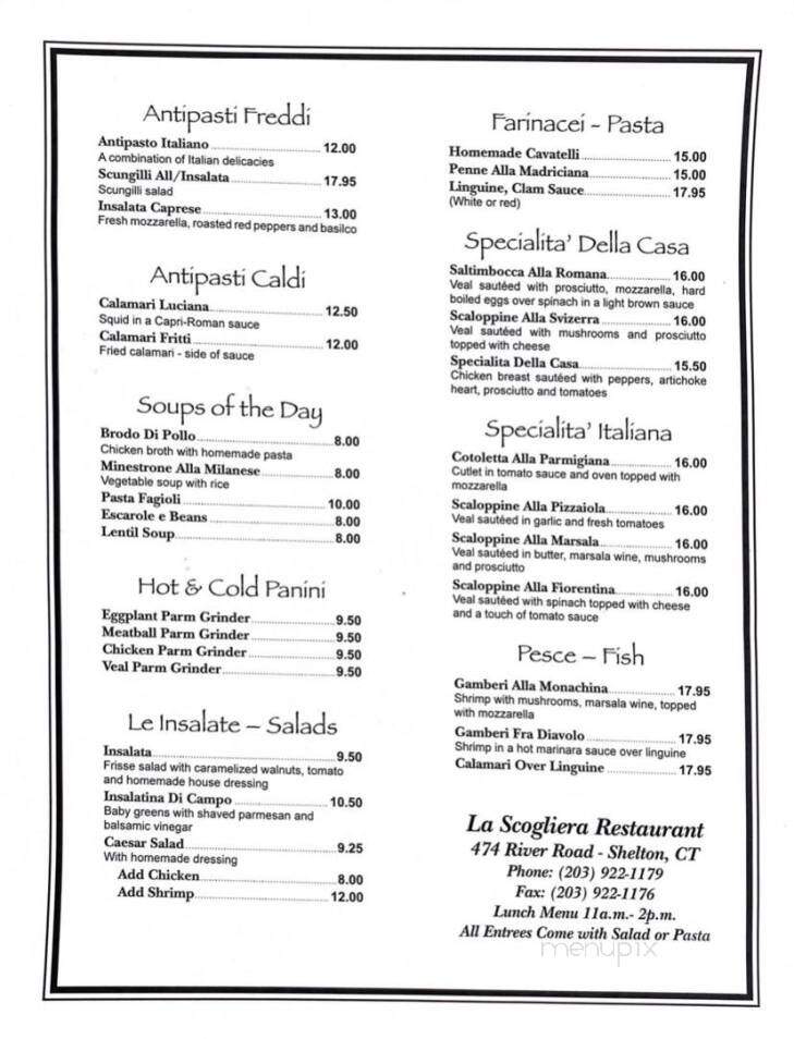 La Scogliera Restaurant - Shelton, CT