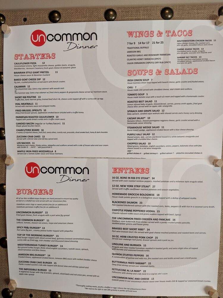 Uncommon Grill - Watertown, CT