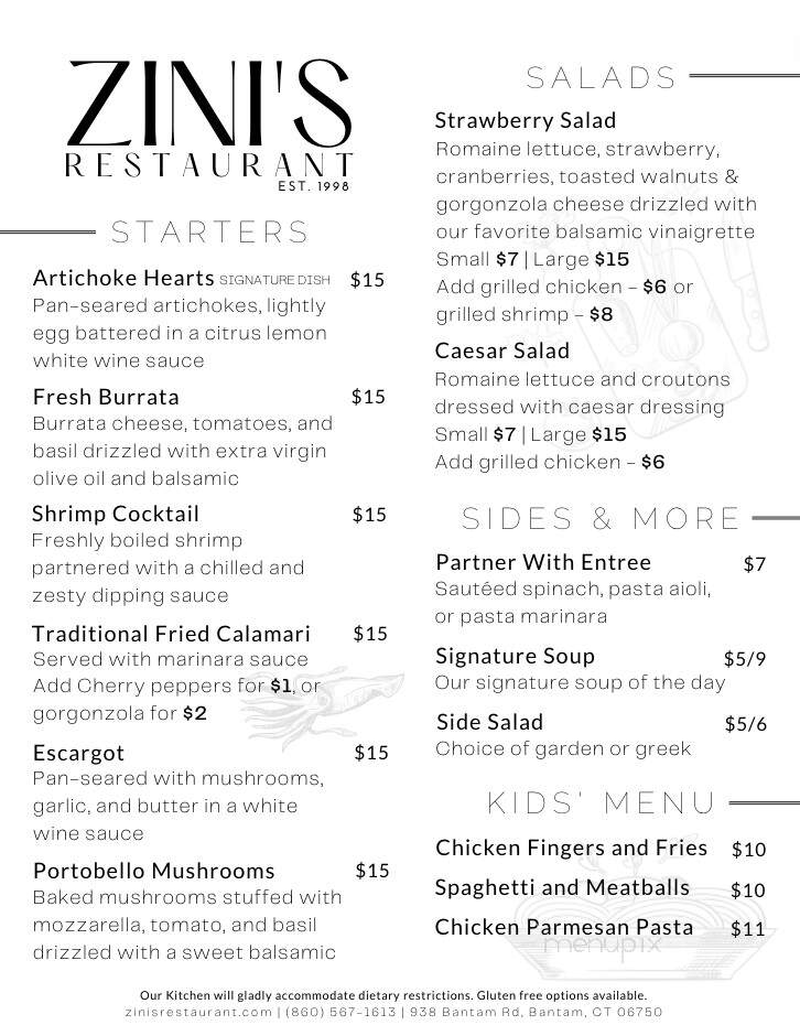 Zini's Restaurant - Bantam, CT