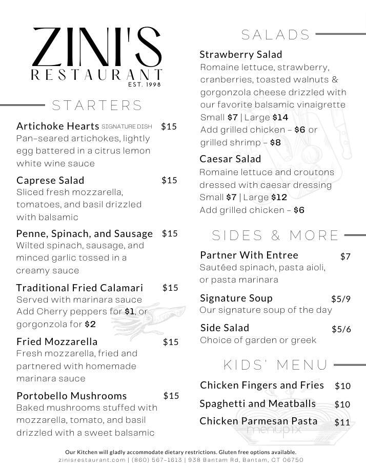 Zini's Restaurant - Bantam, CT