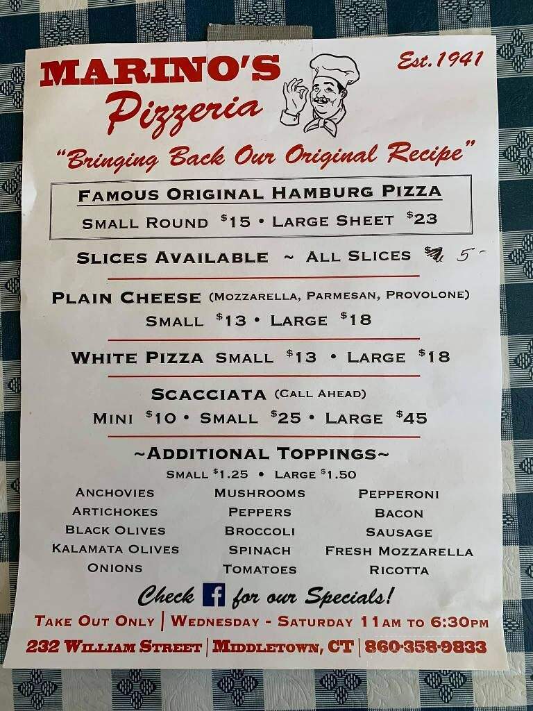 Marino Pizzeria - Middletown, CT