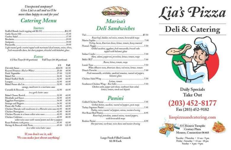 Lia's Pizza - Monroe, CT