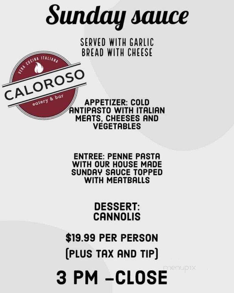 Caloroso Eatery & Bar - Shelton, CT