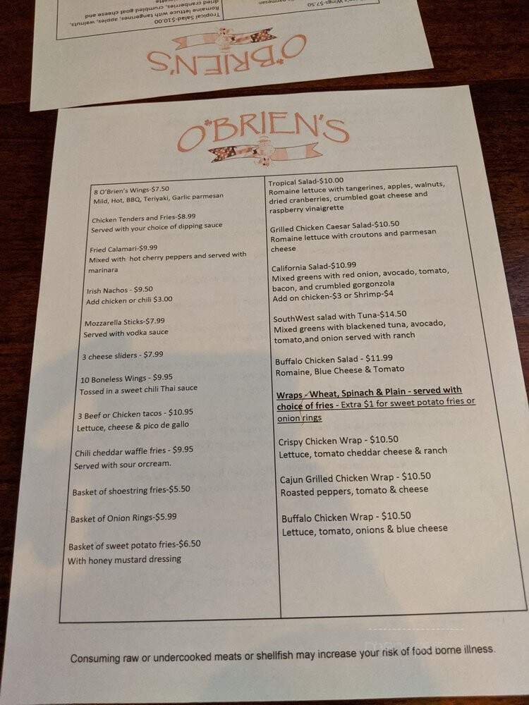 O'Brien's Sports Pub Restaurant - Danbury, CT