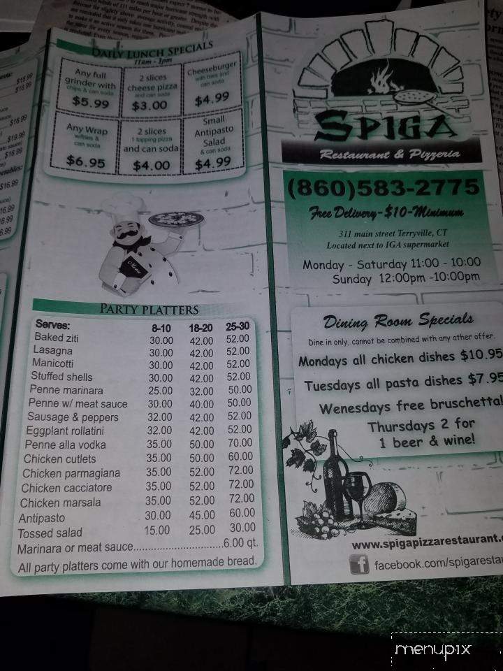 Spiga Pizza - Plymouth, CT