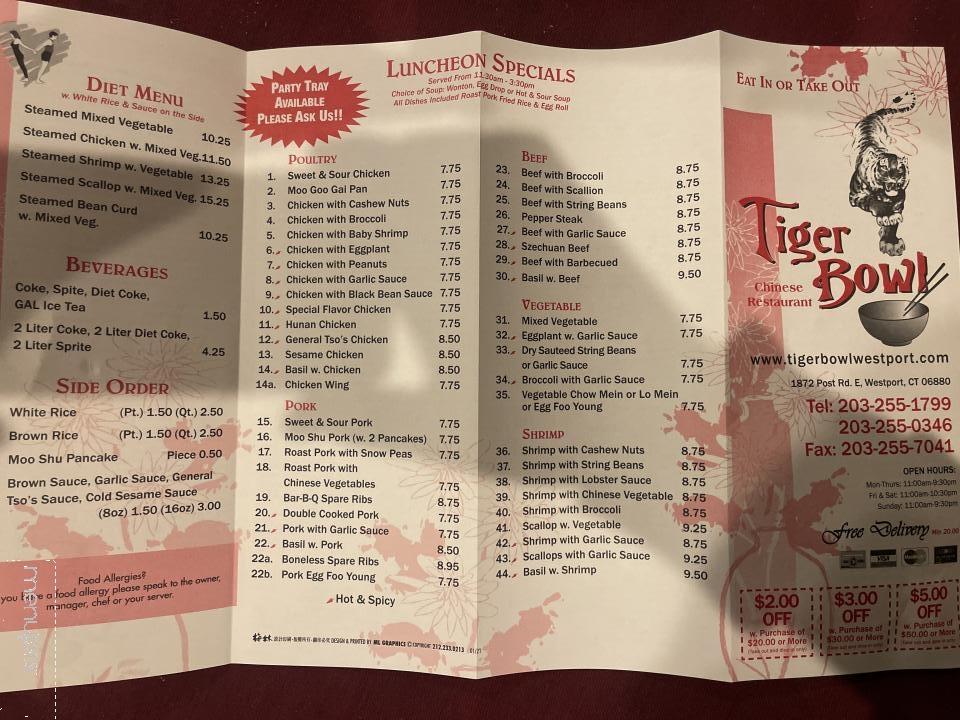 Tiger Bowl Restaurant - Westport, CT